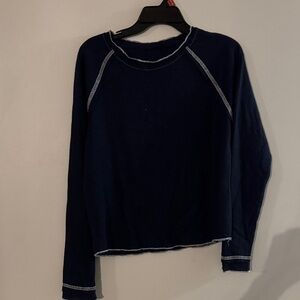 SHEIN Dark Blue Long Sleeve Top